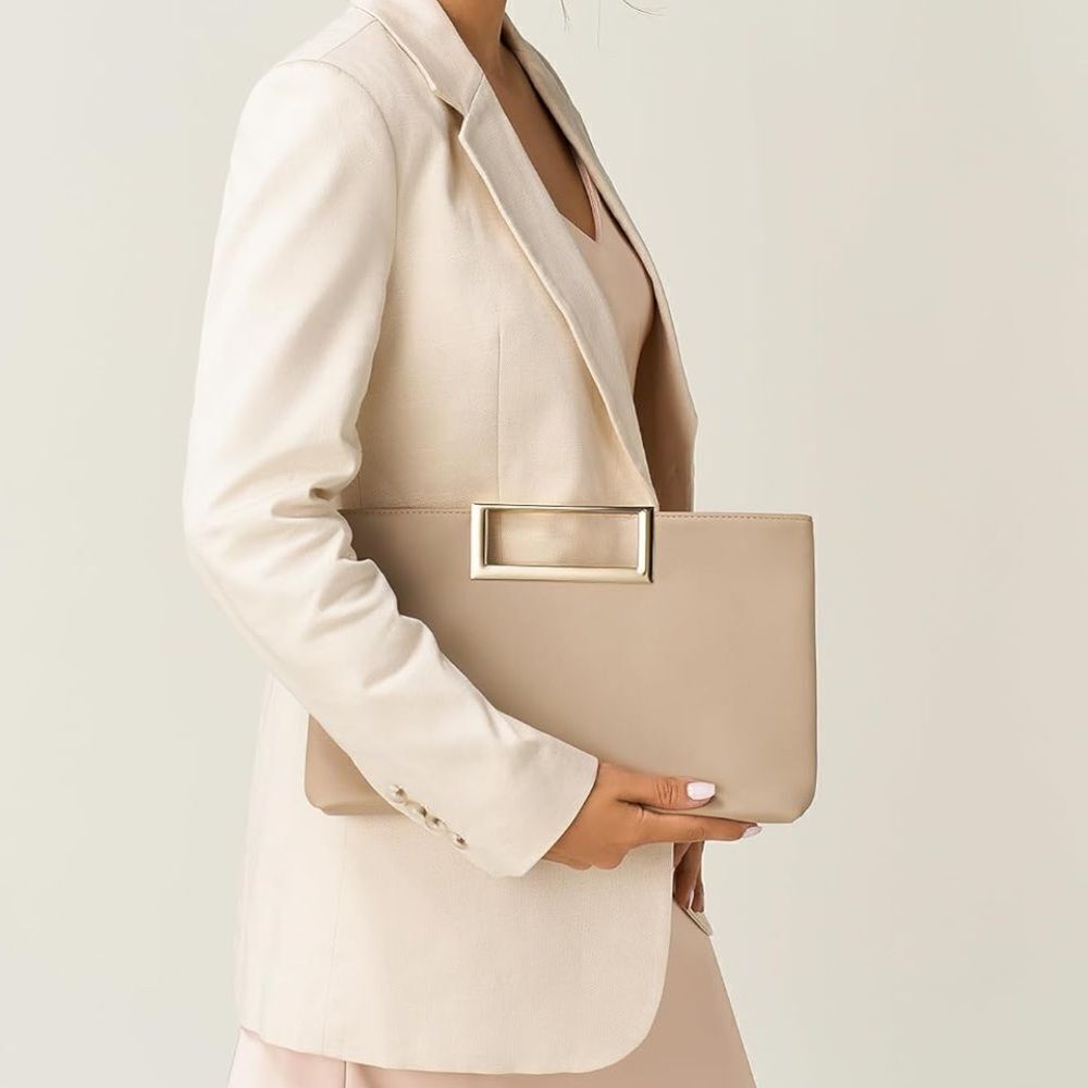 Leather Clutch Purse Evening Handbag